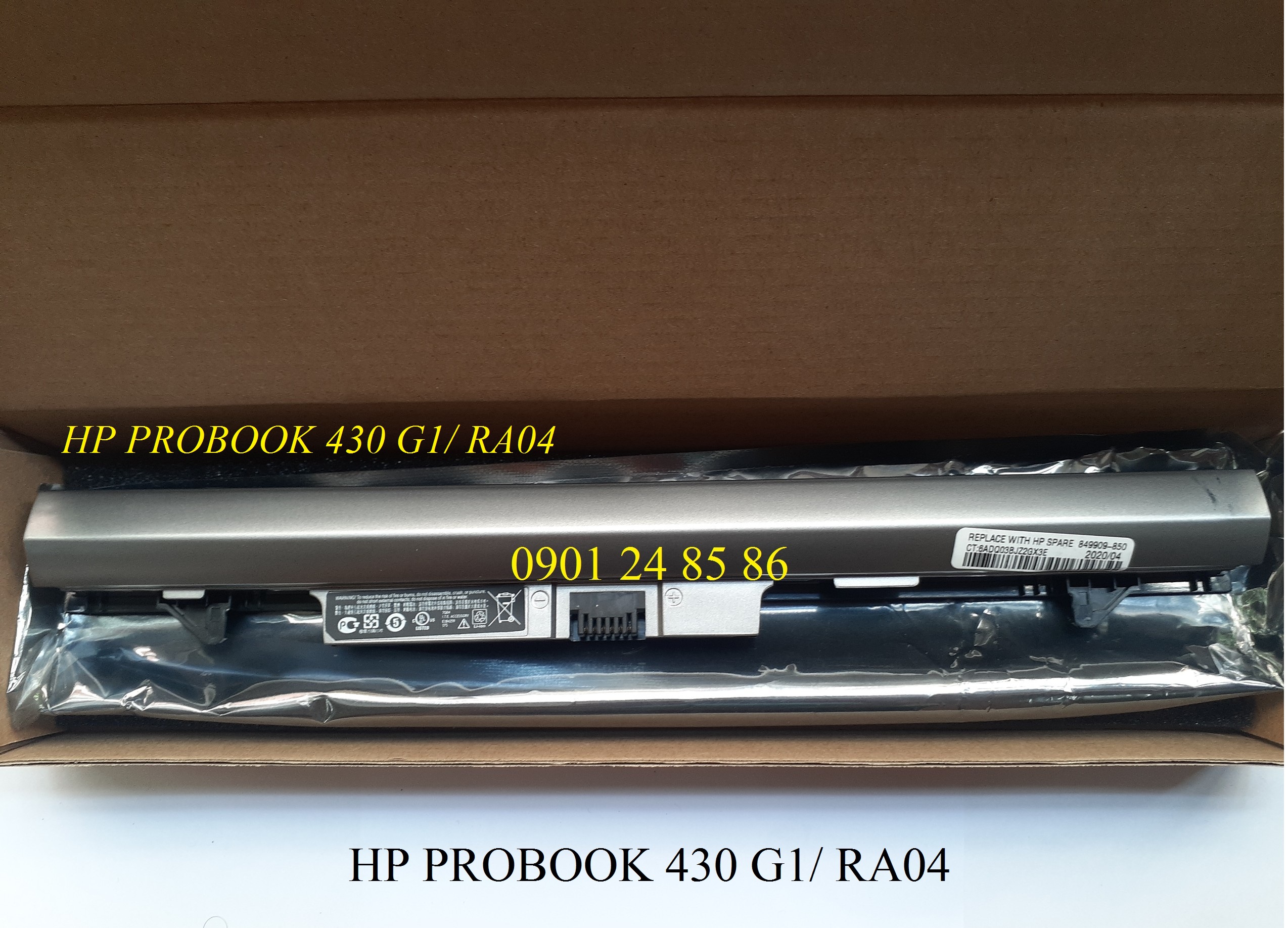 Pin Laptop HP/ Battery HP/ Pin HP Probook 430/ 430 G1/ 430 G2/ H6L28AA/ H6L28ET (14.8V-44Wh-4Cell) RA04