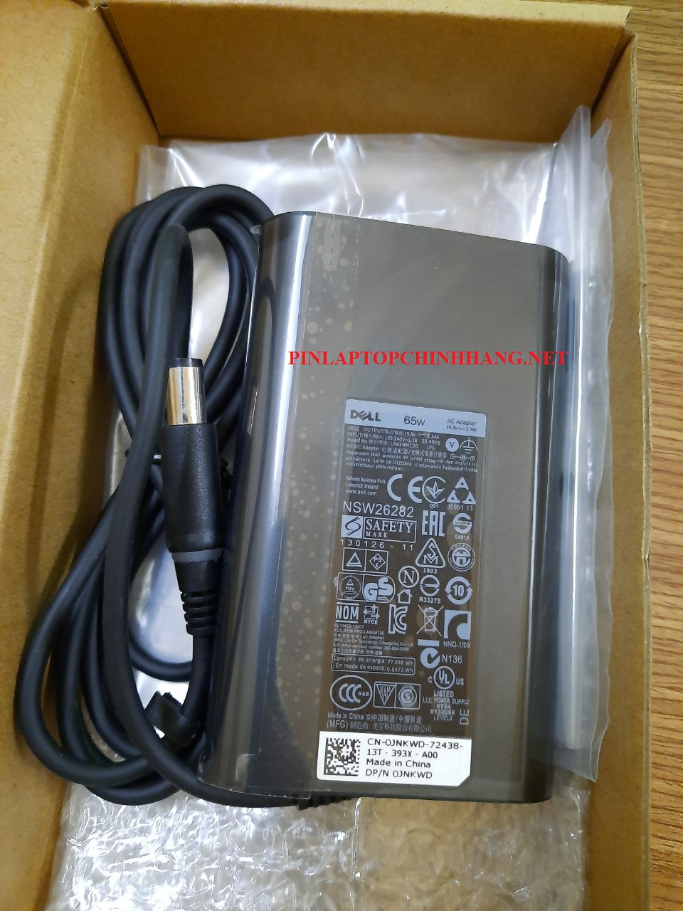 [Adapter] Sạc Laptop Chính Hãng Dell Vostro V13/ V130 - Dell 19.5V-3.34A-65W ĐKL 7.4MM*5.0MM (Oval)